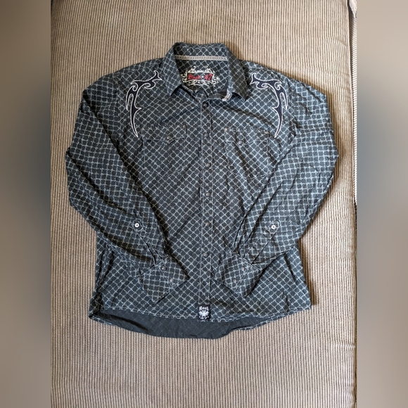 Y2K Rock 47 Snap Button Shirt - Picture 1 of 5